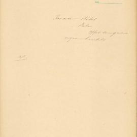 File - Horace Weber - Town Clerk. Offer to give organ recitals