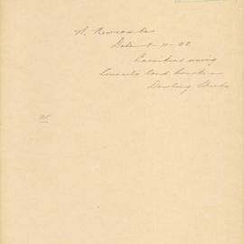 File - W. Newcombe - Town Clerk. Larrikins using Council's land between Bourke & Dowling Streets