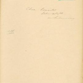 File - Chas. Rossiter - Town Clerk. Rates owing on property, 6 & 8 Pawley Street