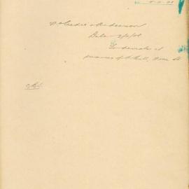 File - McCredie & Anderson - Town Clerk. To deviate from Improvement Act at premises of H. Bull, Moore