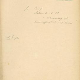 File - J. Levy. [Cleansing of lane at rear of 'Cahors' Macleay Street and arrangements to comply with 