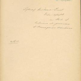 File - Sydney Harbour Trust.[For Council to take action against Compagnie des Messageries relative to the 