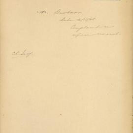 File - M. Dawborn. [Complaining of rudeness and inefficiency in the collection of refuse at premises 2 
