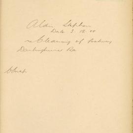 File - Alderman Stephen. [To have footpath and portion of roadway at cab stand in Darlinghurst Road 