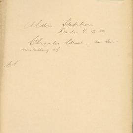 File - Alderman Stephen. [For repairs and tarmetalling of Charles Street]
