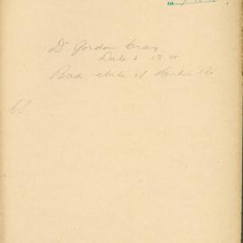 File - Dr. Gordon Craig. [For attention to the condition of approach to new residence at "The Crossways, 