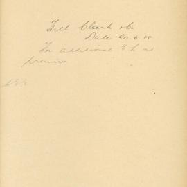 File - Hill Clark and Co, stock and Station Agents - Town Clerk. To have additional elecric light at 2