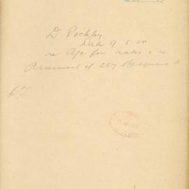 File - D. Pockley - Town Clerk. Account for rates and assessment of 227 Macquarie Street