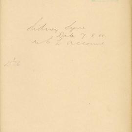 File - Electrical Engineer - Town Clerk. Electric light account for Sidney Syne