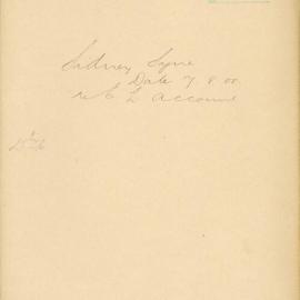 File - Electrical Engineer - Town Clerk. Electric light account for Sidney Syne