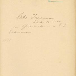 File - City Treasurer - T/C. [Request for instructions regarding guarantees in connection with electricity 