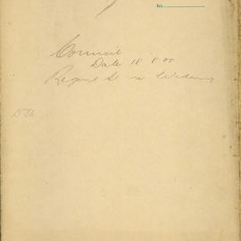 File - Council - T/C. [Correspondence relating to widening of Regent Street and associated resumptions.]