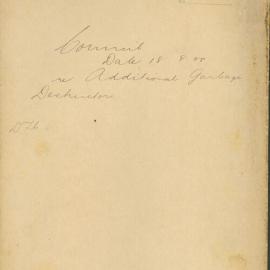 File - Council - T/C. [Correspondence relating to additional garbage destructors, sites and quotations.]