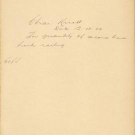 File - Charles Knott - TC. [Willing to purchase a quantity of second-hand iron fencing]