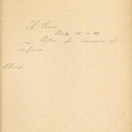 File - F. Orr - Town Clerk. Accounts for removal of refuse