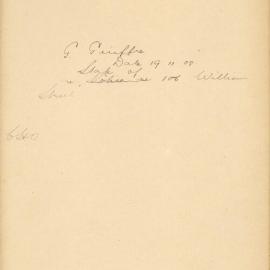 File - G. Guiffre & G. Guivvanni - Town Clerk. State of premises, 106 William Street