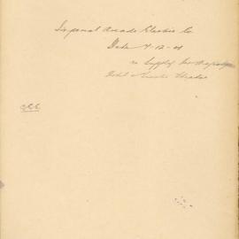 File - Imperial Arcade Electric Supply Co. Ltd - Town Clerk. For power to Her Majesty's Hotel and a motor