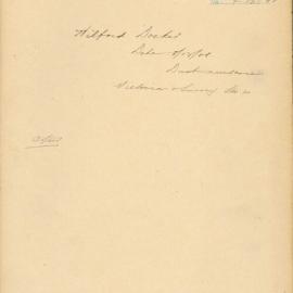 File - Wilfrid Docker, Accountant - Town Clerk. Tar dressing required in Victoria and Surrey Sts,