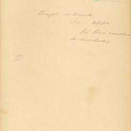 File - Comptroller of Corporation Assets and Stores - Town Clerk. Police required at Woolloomooloo baths