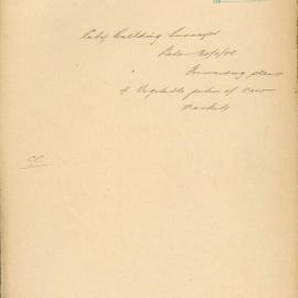 File - City Building Surveyor - Town Clerk. Plans for vegetable portion of proposed New General Markets.