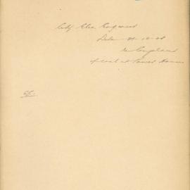 File - City Electrical Engineer - Town Clerk. Complaint of coal received from Zig Zag Colliery.