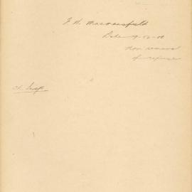 File - F.W. Macmansfield - TC [Request for garbage collection to call at 499 Oxford Street Paddington]