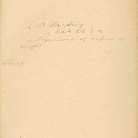 File - A.A. Farthing - Town Clerk. Removal of refuse at night