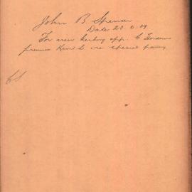 John B. Spencer - Town Clerk. For new kerbing opposite C. Horderns premises Kent Street and use of