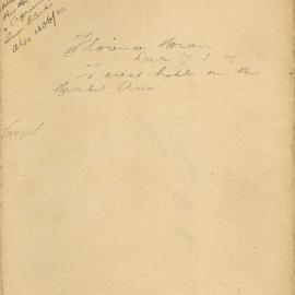 File - Florence Moran - Town Clerk. For permission to erect hotel at new Vegetable and Fruit markets in