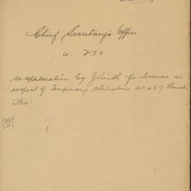 File - Temporary structure for cinematograph show, Surry Hills, 1910