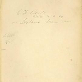 File - E F Boule - T/C. [Correspondence relating to stocking and catalogue on Leyland Steam Motors.]