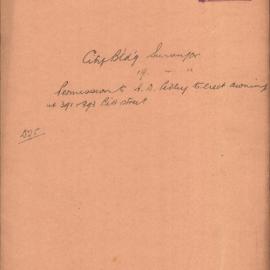 City Building Surveyor - T/C [Permission granted to A D Pedley to erect awning at premises 391 - 