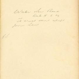 File - Water & Sewerage Board - Town Clerk. To erect vent shafts at Jones Street + diagram.