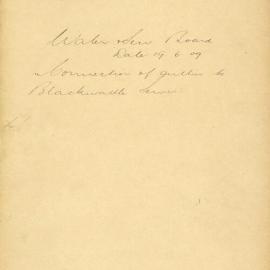 File - Water & Sewerage Board. [For suitable gullies to be connected to the Blackwattle Stormwater Duct.]