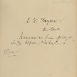 E. F. Hogan. [For attention to nuisance from smells eminating from gully outside shop at corner of 