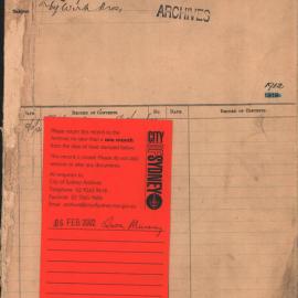 File - Lease of Sir William Manning Markets by Wirth Bros, 1912