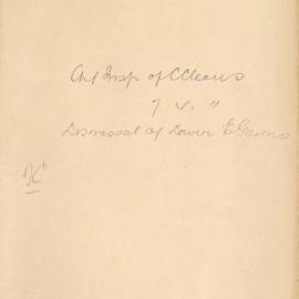 File - Report on dismissal of driver E Gairns for illegal possession of ostrich feathers, Sydney, 1911