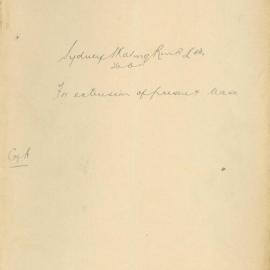 File - 10 year lease for Exhibition Building for Sydney Skating Rink Ltd, 1911