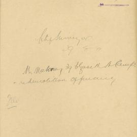City Surveyor. [Correspondence with Michael Moloney of 39 Elizabeth Street, Camperdown regarding 