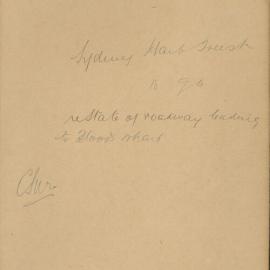 Sydney Harbour Trust - Town Clerk. State of roadway leading to Flood's Wharf