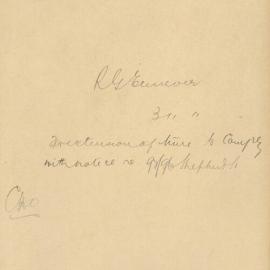 Geo. E. Phillips, Solicitor to Town Clerk. Requesting extension of time concerning notice on 
