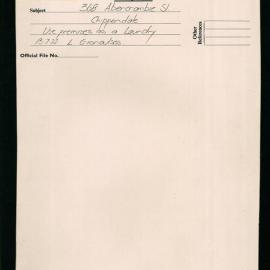 368 Abercrombie St. Chippendale. Use premises as a laundry. [Scanned]