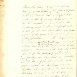 Report on deputation about building on old burial ground, 1844
