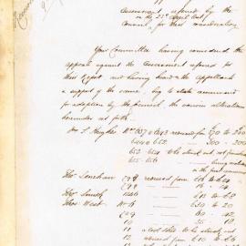 Report on appeals against the assessment of certain properties, Cook Ward, 1849