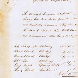 Finance Committee accounts recommended for payment, 1849