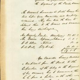 Finance Committee accounts recommended for payment, 1851