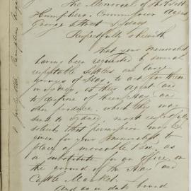 Memorial - Request from commission agent to place an office in the market, Haymarket, 1844