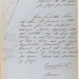 Report recommending annual forage allowance for District Surveyor, 1859