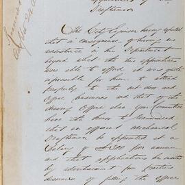 Report to appoint mechanical draftsman to assist City Engineer, 1859