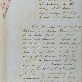 Report on petitions for compensation for losses by Lessees of the Public Baths, 1862